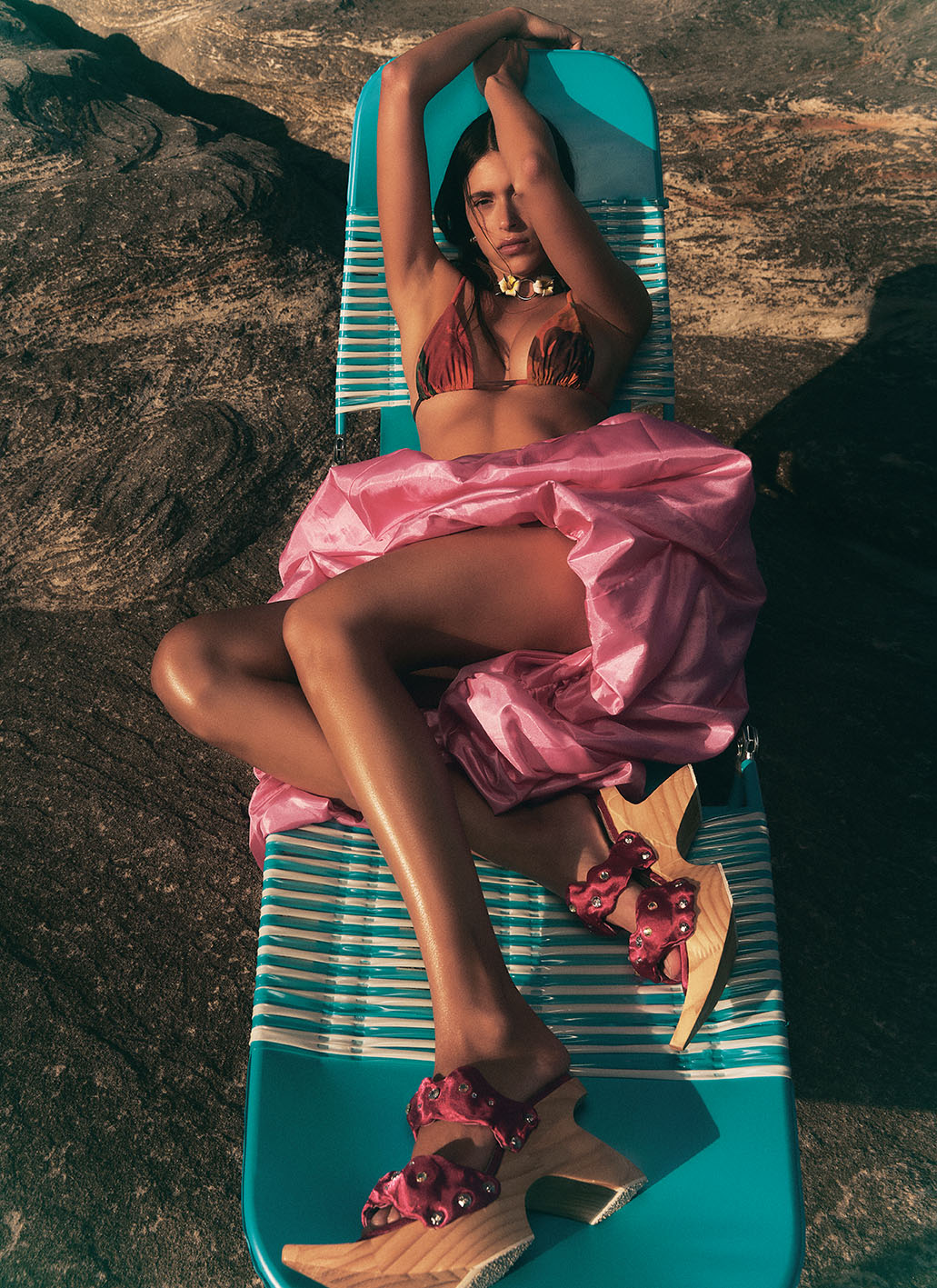 Καλλίγραμμο σώμα στην παραλία